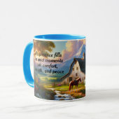 Peaceful Horse Countryside Mug マグカップ (正面左)