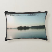 Peaceful Lake and Distant Trees with scripture アクセントクッション (正面)
