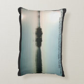 Peaceful Lake and Distant Trees with scripture アクセントクッション (裏面(縦))