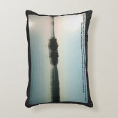 Peaceful Lake and Distant Trees with scripture アクセントクッション (正面(垂直))