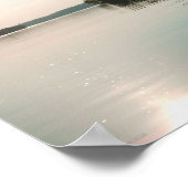 Peaceful Lake and Distant Trees with scripture ポスター (角)