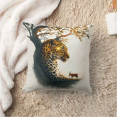 Peaceful Leopard and Duiker with Zen New Beginning クッション (ブランケット)