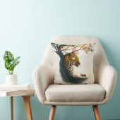 Peaceful Leopard and Duiker with Zen New Beginning クッション (椅子)