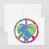 Peaceful Loving Earth Postcard ポストカード (正面/裏面)