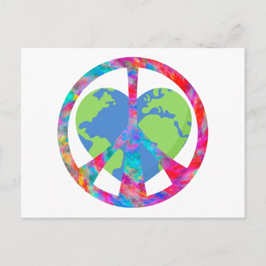 Peaceful Loving Earth Postcard ポストカード (正面)