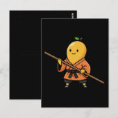 Peaceful Mango Shaolin Monk Warrior Staff  ポストカード (正面/裏面)