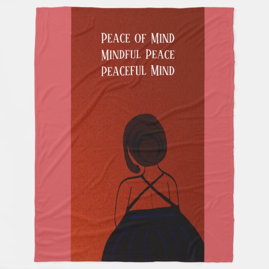 Peaceful Mantra フリースブランケット (正面)