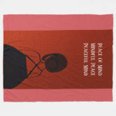 Peaceful Mantra フリースブランケット (正面(横))