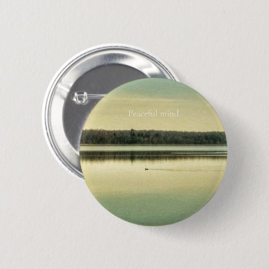 Peaceful Mind – Original Lake Photography Button 缶バッジ (正面&裏面)