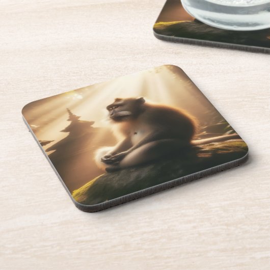 Peaceful Monkey Beverage Coaster コースター (左側)