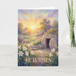 Peaceful Morning at the Empty Tomb Easter Card カード