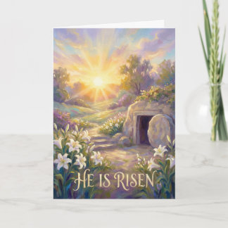 Peaceful Morning at the Empty Tomb Easter Card カード