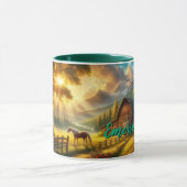 Peaceful Morning Custom Horse Mug  マグカップ (中央)