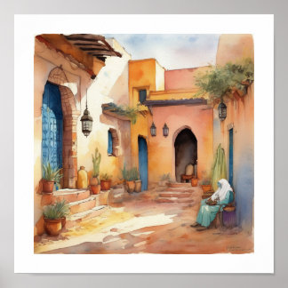 peaceful morocco art print ポスター