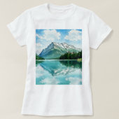 Peaceful mountain landscape tシャツ (デザイン正面)