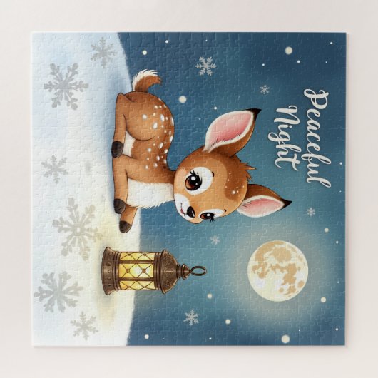 Peaceful Night Deer Puzzle ジグソーパズル (横)