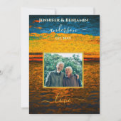 Peaceful Ocean Wedding Vow Renewal 招待状 (正面)