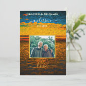 Peaceful Ocean Wedding Vow Renewal 招待状 (スタンド正面)