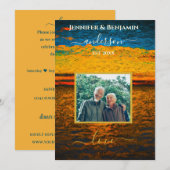 Peaceful Ocean Wedding Vow Renewal 招待状 (正面/裏面)