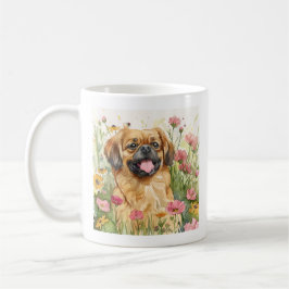 Peaceful Pekingese Watercolor Mug コーヒーマグカップ