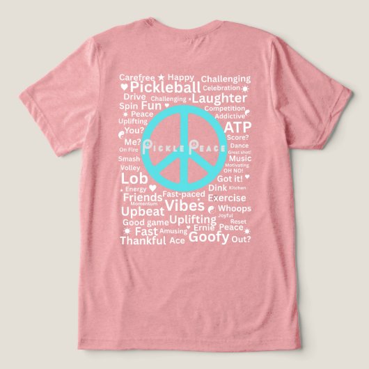 peaceful pickle words トライブレンドＴシャツ (デザイン裏面)