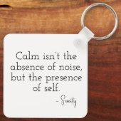 Peaceful pixel face in soft tones キーホルダー (裏面)