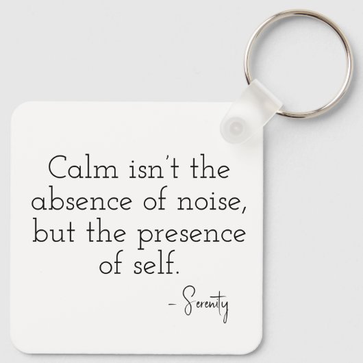 Peaceful pixel face in soft tones キーホルダー (裏面)