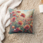 Peaceful Poppy Meadow クッション (ブランケット)