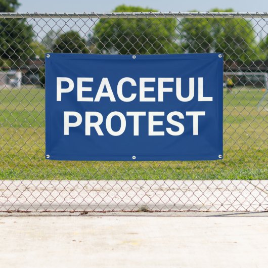 Peaceful Protest Banner 横断幕 (インサイチュ)