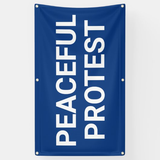 Peaceful Protest Banner 横断幕 (縦)