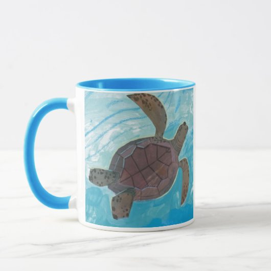 Peaceful Sea Turtle Mug マグカップ (左)