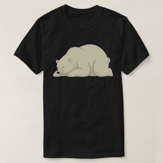 Peaceful Sleeping Bear Illustration – Calm Everyda Tシャツ (デザイン正面)