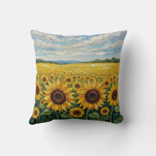 Peaceful sunflowers bsg クッション (裏面)