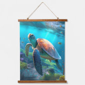 Peaceful Turtle Design Wall Decor Hanging Tapestry 吊り下げ型タペストリー (正面)