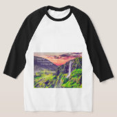 Peaceful Waterfall and Mountain Landscape | Relax Tシャツ (レイダウン)