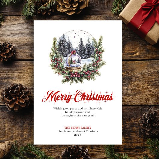 Peaceful Winter Scene Artistic Greeting Card シーズンカード