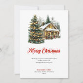 Peaceful Winter Scene Christmas Greeting Card シーズンカード (正面)