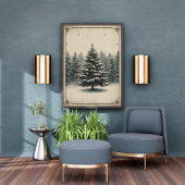 Peaceful Winter Wonderland Holiday Wall Art ポスター