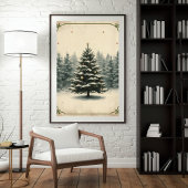 Peaceful Winter Wonderland Holiday Wall Art ポスター