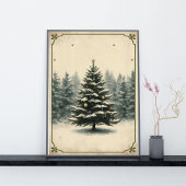 Peaceful Winter Wonderland Holiday Wall Art ポスター