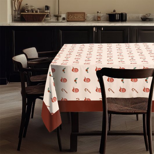 Peaceful Xmas Cloth Groovy Vintage Pastel Touch テーブルクロス