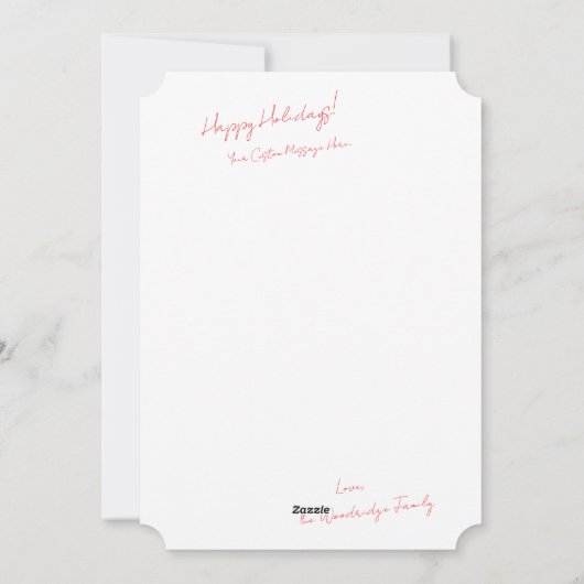 Peaceful Yogi by Christmas Tree シーズンカード (裏面)