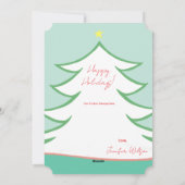 Peaceful Yogi by Christmas Tree Holiday Card シーズンカード (裏面)
