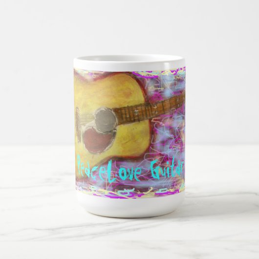 PeaceLoveのギターの芸術 コーヒーマグカップ (中央)