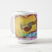 PeaceLoveのギターの芸術 コーヒーマグカップ (正面左)