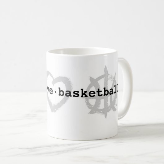 PeaceLoveBasketballのマグ コーヒーマグカップ (正面右)