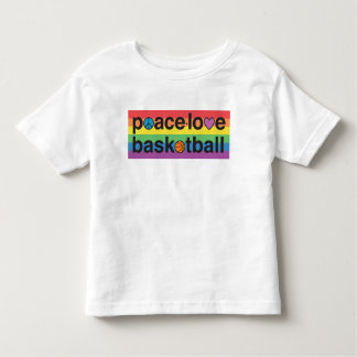 PeaceLoveBasketballプライド幼児ジャージーTシャツ トドラーTシャツ
