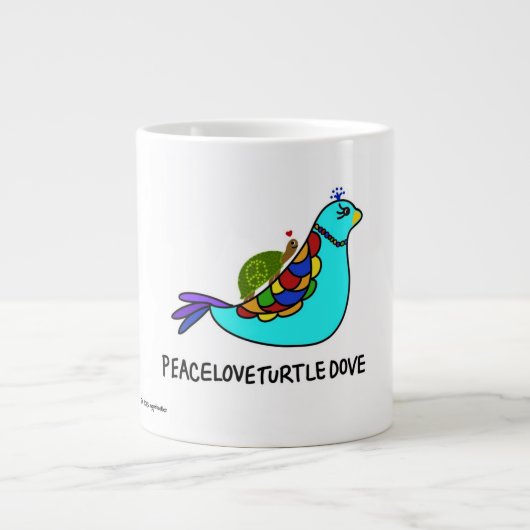 PeaceLoveTurtleDoveのマグ ジャンボコーヒーマグカップ (正面)