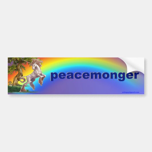 peacemonger バンパーステッカー (正面)