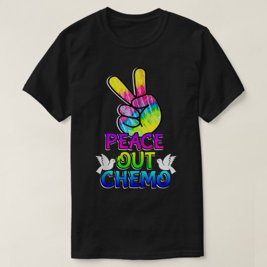 PeaceOut Chemo化学療法の最後の日 Tシャツ (デザイン正面)